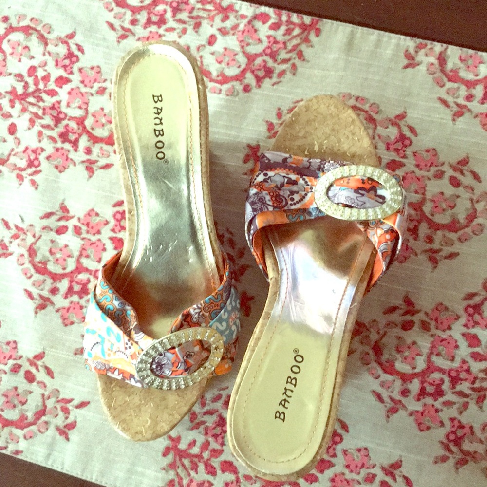 Cute summer cork wedges
